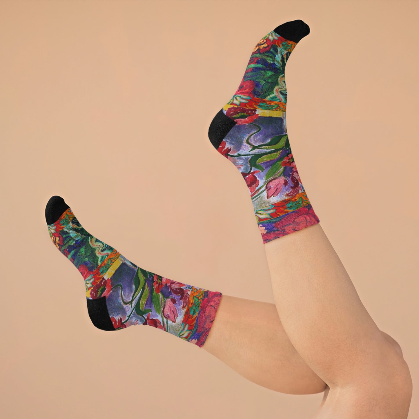 Eco-Friendly Socks - Bright Poppies
