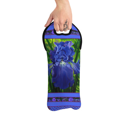 Wine Tote Bag - Blue Iris