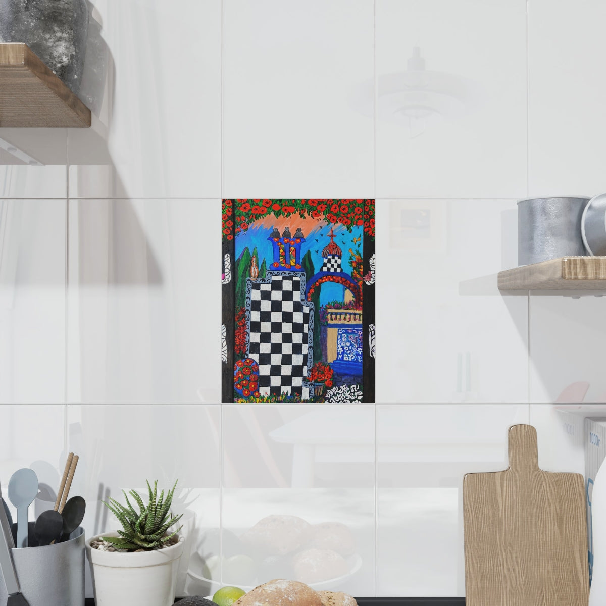 Ceramic Art Tile - Barcelona Fantasy