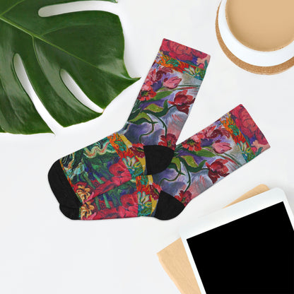 Eco-Friendly Socks - Bright Poppies