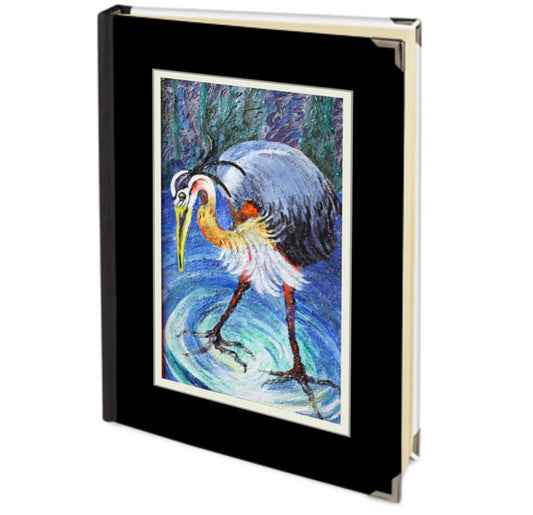 Hand-bound Journal, "Demoiselle Heron"