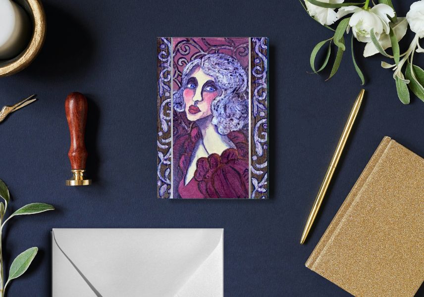 Greeting Card - "Lisette" From "Les Parisiennes" Series