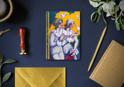 Greeting Card - "Message of the Doves" From Comedia Dell'Arte Series
