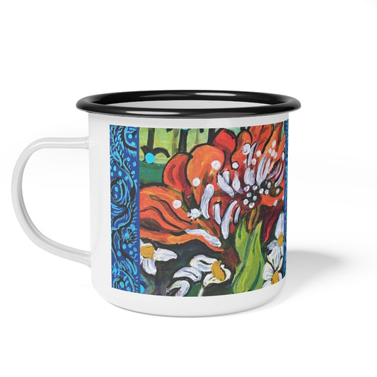Enamel Camp Cup "Winter Amaryllis"