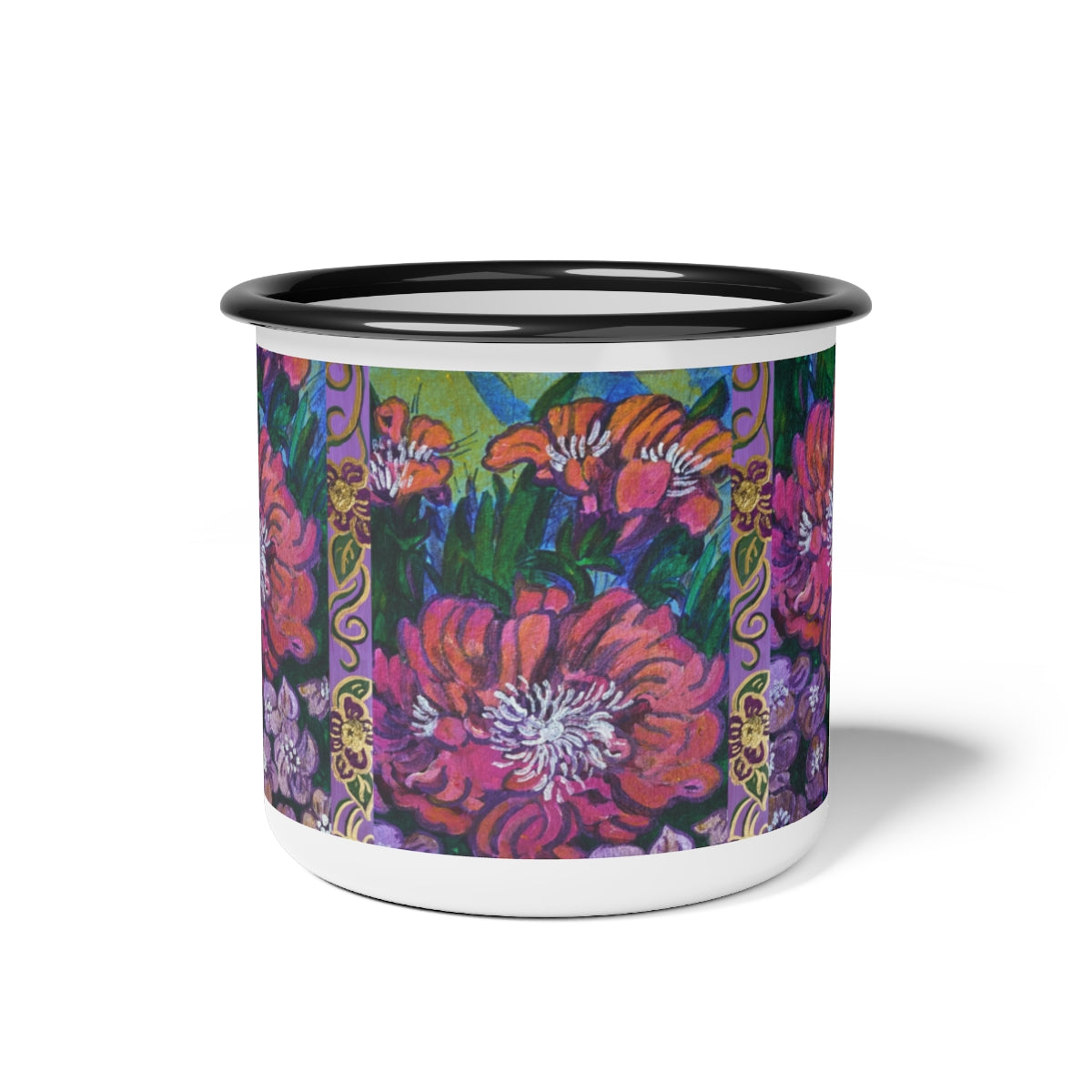 Enamel Camp Cup "The Garden"