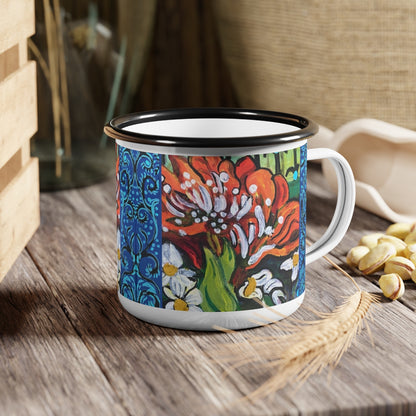 Enamel Camp Cup "Winter Amaryllis"