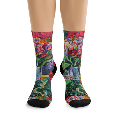 Eco-Friendly Socks - Bright Poppies