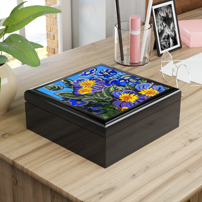Jewelry and Keepsake Box "Morning Glories"