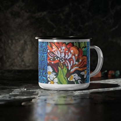 Enamel Camp Cup "Winter Amaryllis"