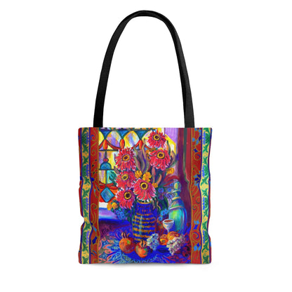 Tote Bag - "Kitchen Zinneas"