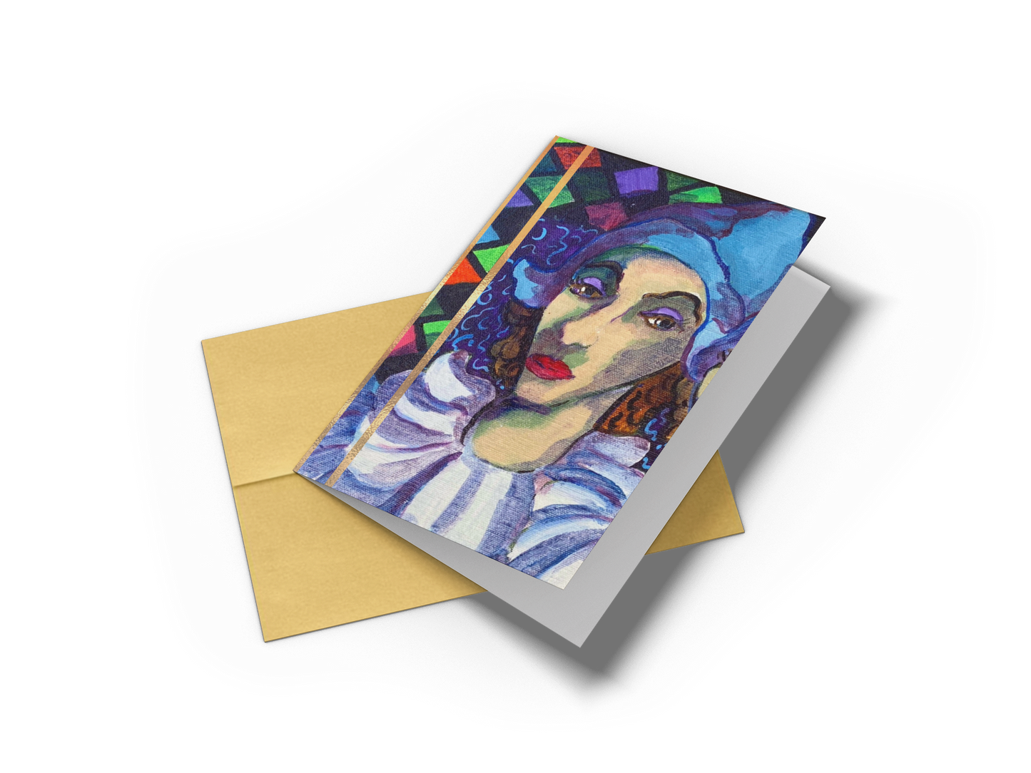 Greeting Card - "Pierot" From Comedia Dell'Arte Series